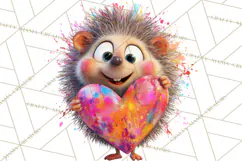 Kawaii Valentine Animals, Cute Heart Love Animals Png Product Image 5