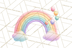 Rainbow Clipart, Pastel Rainbow Clip Art PNG, Spring Color Product Image 5