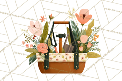 Spring Garden Tools and Floral Gardening Clipart PNG Product Image 5