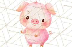 Watercolor Baby Animals, Cute Kawaii Forest Zoo Farm Ocean Product Image 2