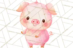 Watercolor Baby Animals, Cute Kawaii Forest Zoo Farm Ocean Product Image 2