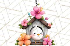 Spring Mini World Clipart, Cute Kawaii Garden Scenes PNG Product Image 2