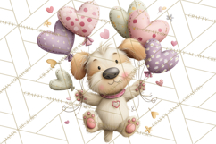 Valentine Dog Clipart PNG, Cute Valentine Dogs, Kids Product Image 2