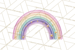 Rainbow Clipart, Pastel Rainbow Clip Art PNG, Spring Color Product Image 4