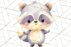 Watercolor Baby Animals, Cute Kawaii Forest Zoo Farm Ocean Product Image 4