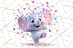 Kawaii Valentine Animals, Cute Heart Love Animals Png Product Image 4