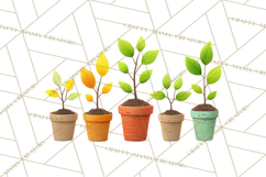 Spring Garden Tools and Floral Gardening Clipart PNG Product Image 5