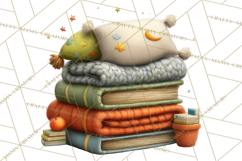 Bookish Bunnies PNG Clipart, Cozy Bunny Reading Product Image 5