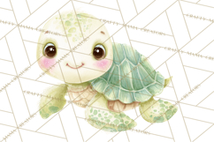 Ocean Baby Animals Clipart PNG, Cute Sea Animals Watercolor Product Image 5