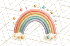 Rainbow Clipart, Pastel Rainbow Clip Art PNG, Spring Color Product Image 5