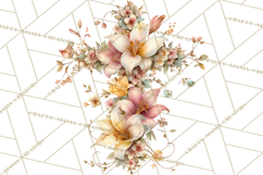 Easter Lily Cross Clipart, Pastel Bold Christian Crosses Png Product Image 2