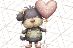 Valentine Dog Clipart PNG, Cute Valentine Dogs, Kids Product Image 2