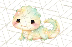 Watercolor Baby Animals, Cute Kawaii Forest Zoo Farm Ocean Product Image 2