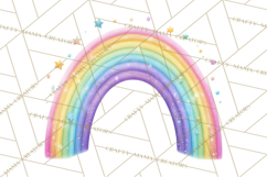 Rainbow Clipart, Pastel Rainbow Clip Art PNG, Spring Color Product Image 2