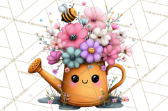 Spring Mini World Clipart, Cute Kawaii Garden Scenes PNG Product Image 2