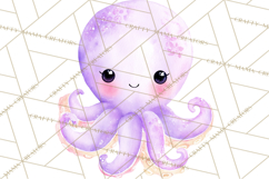 Ocean Baby Animals Clipart PNG, Cute Sea Animals Watercolor Product Image 3