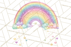 Rainbow Clipart, Pastel Rainbow Clip Art PNG, Spring Color Product Image 3