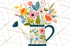 Spring Garden Tools and Floral Gardening Clipart PNG Product Image 3