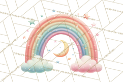 Rainbow Clipart, Pastel Rainbow Clip Art PNG, Spring Color Product Image 4