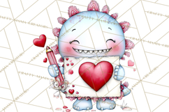 Valentine Animals Clipart Cute Cartoon Characters PNG Product Image 4