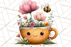 Spring Mini World Clipart, Cute Kawaii Garden Scenes PNG Product Image 4