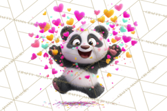 Kawaii Valentine Animals, Cute Heart Love Animals Png Product Image 5