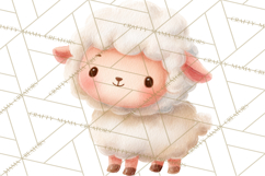 Watercolor Baby Animals, Cute Kawaii Forest Zoo Farm Ocean Product Image 5