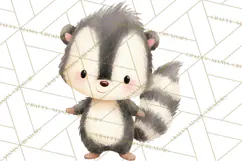 Watercolor Baby Animals, Cute Kawaii Forest Zoo Farm Ocean Product Image 2