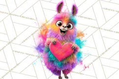 Kawaii Valentine Animals, Cute Heart Love Animals Png Product Image 2