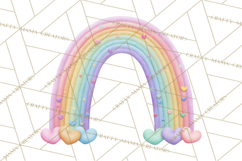Rainbow Clipart, Pastel Rainbow Clip Art PNG, Spring Color Product Image 2