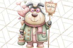 Valentine Dog Clipart PNG, Cute Valentine Dogs, Kids Product Image 3