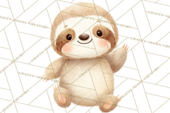 Watercolor Baby Animals, Cute Kawaii Forest Zoo Farm Ocean Product Image 3