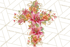 Easter Lily Cross Clipart, Pastel Bold Christian Crosses Png Product Image 3