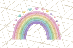 Rainbow Clipart, Pastel Rainbow Clip Art PNG, Spring Color Product Image 3