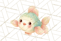 Ocean Baby Animals Clipart PNG, Cute Sea Animals Watercolor Product Image 4