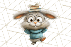 Bookish Bunnies PNG Clipart, Cozy Bunny Reading Product Image 4