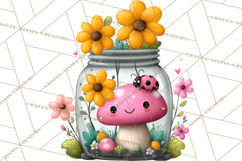 Spring Mini World Clipart, Cute Kawaii Garden Scenes PNG Product Image 4