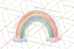 Rainbow Clipart, Pastel Rainbow Clip Art PNG, Spring Color Product Image 5