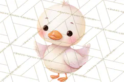 Watercolor Baby Animals, Cute Kawaii Forest Zoo Farm Ocean Product Image 2