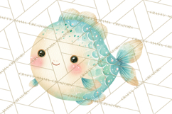 Ocean Baby Animals Clipart PNG, Cute Sea Animals Watercolor Product Image 2