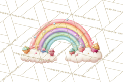 Rainbow Clipart, Pastel Rainbow Clip Art PNG, Spring Color Product Image 2