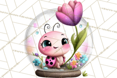 Spring Mini World Clipart, Cute Kawaii Garden Scenes PNG Product Image 3
