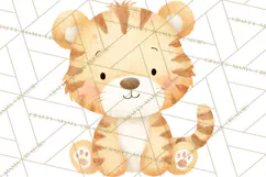 Watercolor Baby Animals, Cute Kawaii Forest Zoo Farm Ocean Product Image 3