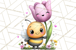 Spring Mini World Clipart, Cute Kawaii Garden Scenes PNG Product Image 4