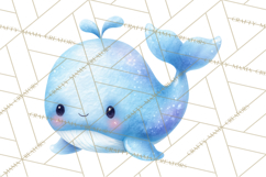 Watercolor Baby Animals, Cute Kawaii Forest Zoo Farm Ocean Product Image 4