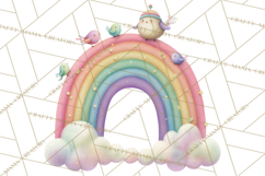Rainbow Clipart, Pastel Rainbow Clip Art PNG, Spring Color Product Image 5