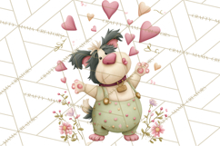 Valentine Dog Clipart PNG, Cute Valentine Dogs, Kids Product Image 5