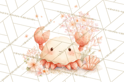 Ocean Baby Animals Clipart PNG, Cute Sea Animals Watercolor Product Image 5