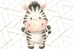 Watercolor Baby Animals, Cute Kawaii Forest Zoo Farm Ocean Product Image 5