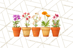 Spring Garden Tools and Floral Gardening Clipart PNG Product Image 5